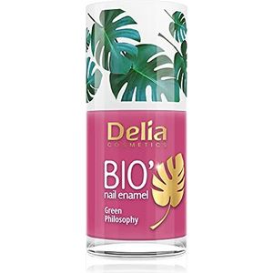 Delia Cosmetics - Nagellak Bio Green - Raspberry - Veganistisch - Perfecte dekking & glans - Eenvoudig en snel gebruik - Natuurlijke ingrediënten - Langhoudende kleur tot 6 dagen - 11 ml