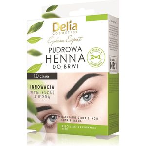 Delia Cosmetics - Eyebrow Expert - Getinte Wenkbrauwverf - Zwart - 4 gr