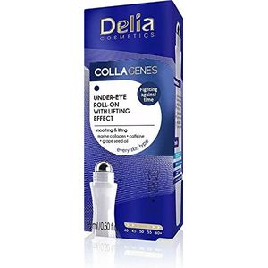 Delia Cosmetics - Roll On onder de ogen met gladmakend en lifting-effect - stralend uiterlijk - Alle huidtypes - Hyaluronzuur - Minimaliseert rimpels en kringen onder de ogen - Anti Aging - 15ml