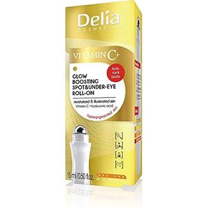Delia Cosmetics - Roll On Eye Roll On met vitamine C - Een stralende, gehydrateerde look - alle huidtypes - hyaluronzuur & vitamine C - Anti Aging - 15 ml