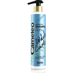 Waves Curls - Keratine Shampoo - 250ml - Voor Krullend Haar - Met Arganolie
