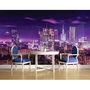 City Warsaw Night Travel  Photo Wallcovering