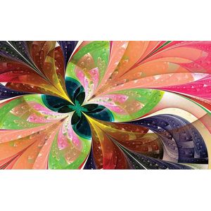 Abstract flowers wallcovering