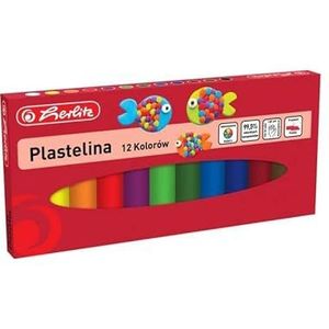 herlitz® Boetseerklei in 12 kleuren voor de kleuterschool, creatief plezier voor kinderen en volwassenen, zacht model, veilig, niet giftig, laat geen sporen achter, wasbaar | Zacht en gemakkelijk te