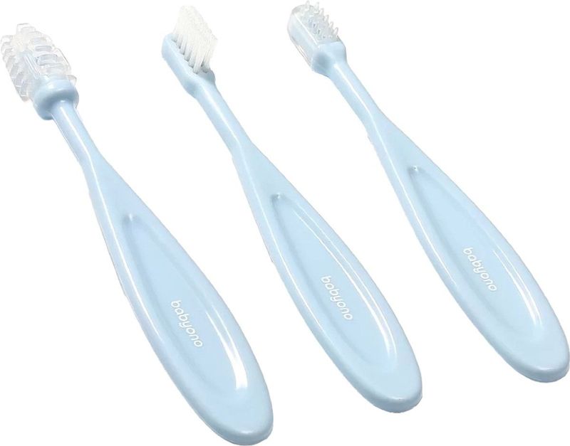 Baby Ono - Tandenborstel Set - Blauw - 3 Stuks - BPA-vrij