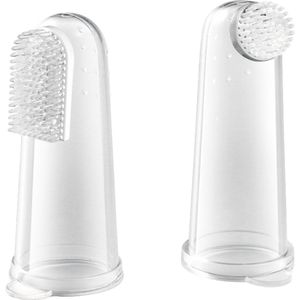Baby Ono - Vingertop Tandenborstel - Transparant - 2 Stuks - Siliconen