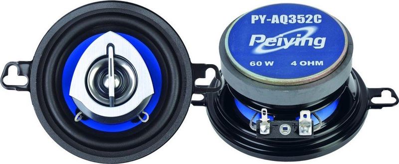 Peiying - Auto HiFi Luidsprekers - 3,5 Inch - 2-Weg Systeem - 60 Watt
