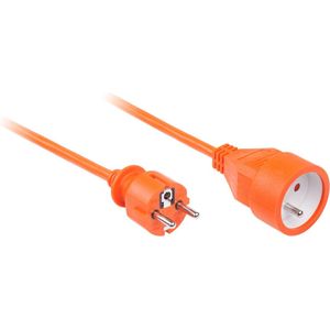 Oranje verlengsnoer Rebel 1 stopcontact, lengte 10m (3x1,5)
