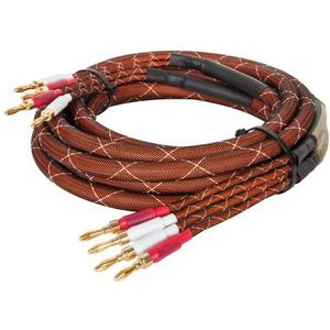 Lautsprecherkabel 3.0 Krüger&Matz (Bananenstecker), Schwarz und Rot