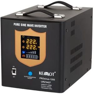 KEMOT - PROsinus-1200 - UPS - 1200W - 12V/230Vac - Noodstroomvoorziening