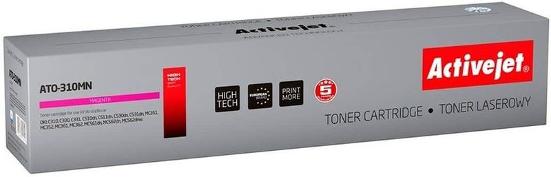 ActiveJet ATO-310MN toner voor OKI-printer; Oki 44469705 vervanging; Opperste; 2000 pagina's; magenta.