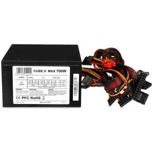 iBox POWER SUPPLY en-BOX CUBE II ATX 700W 12 CM FAN zwart EDITION