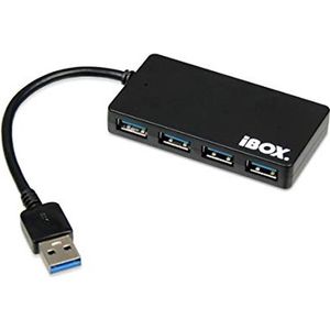 iBox - IUH3F56 - Hub - Zwart - USB 3.2 Gen 1 - 4 Poorten - 5000 Mbit/s