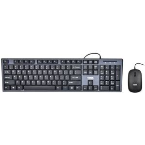 Ibox IKMS606 QWERTY US toetsenbord & muis Zwart QWERTY