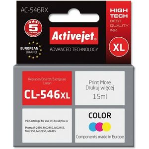 ActiveJet AC-546RX-inkt voor Canon-printer; Canon CL-546 XL-vervanging; Premie; 15 ml; kleur.