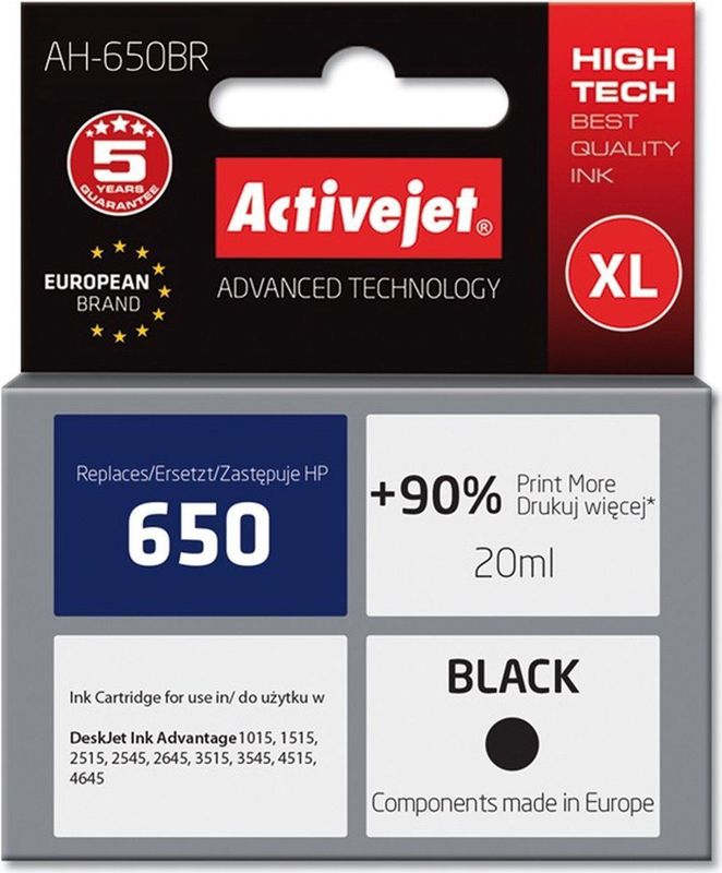 Originele inkt cartridge Activejet AH-650BR Zwart