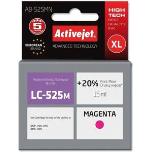 Activejet AB-525MN inkt (Brother LC525M vervanging, Supreme, 15 ml, rood)