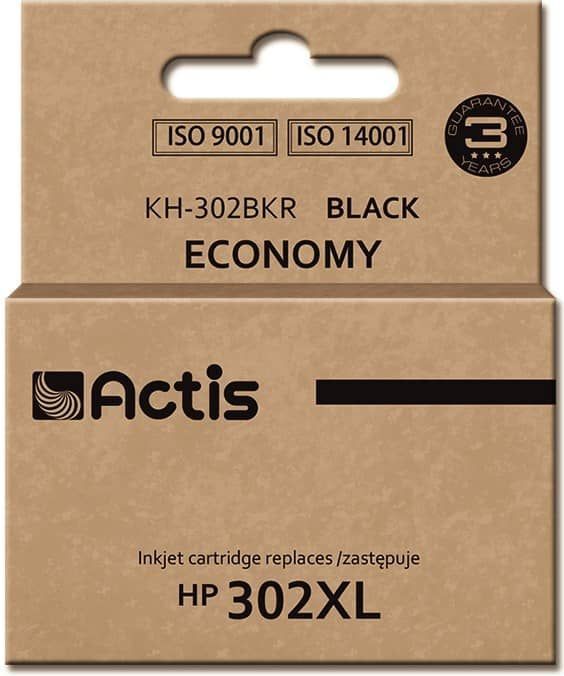 Factis, Inkt, KH-302BKR inktcartridge voor HP printer 302XL F6U68AE vervangende standaard 20 - K (BK)