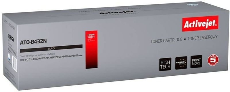 ActiveJet ATO-B432N toner voor OKI-printer; OKI 45807106 Vervanging; Opperste; 7000 pagina's; zwart.