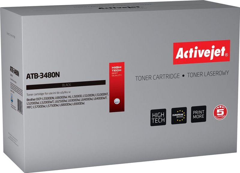 Activejet - TN-3480 - Toner - Zwart