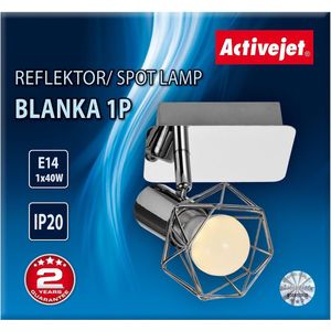 Activejet AJE-BLANKA 1P wandlamp voor binnen, E14, zilverkleurig