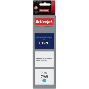 ActiveJet AH-GT52C-inkt voor HP-printer; HP GT-52C M0H54AE vervanging; Opperste; 70 ml; cyaan.