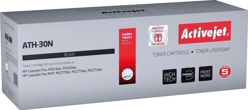 Activejet - ATH-30N - Toner - Zwart - Compatibel met Diverse Printers