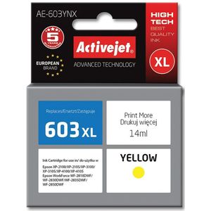 Activejet Activejet-inkt AE-603YNX (vervangingsinkt Epson 603XL T03A44; Supreme; 14 ml; geel)