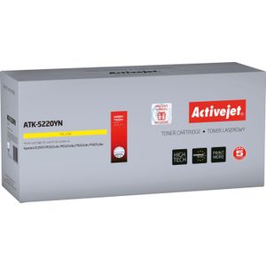 ActiveJet ATK-5220YN Toner voor Kyocera-printer; Kyocera TK-5220M vervanging; Opperste; 1200 pagina's; geel.