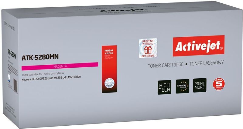 ActiveJet ATK-5280MN toner voor Kyocera-printer; Kyocera TK-5280M vervanging; Opperste; 11000 pagina's; magenta.
