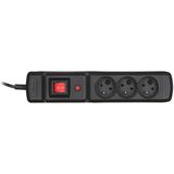 Activejet COMBO 3GN 5M power uitbreiding 3 AC-uitgang(en) Binnen Zwart