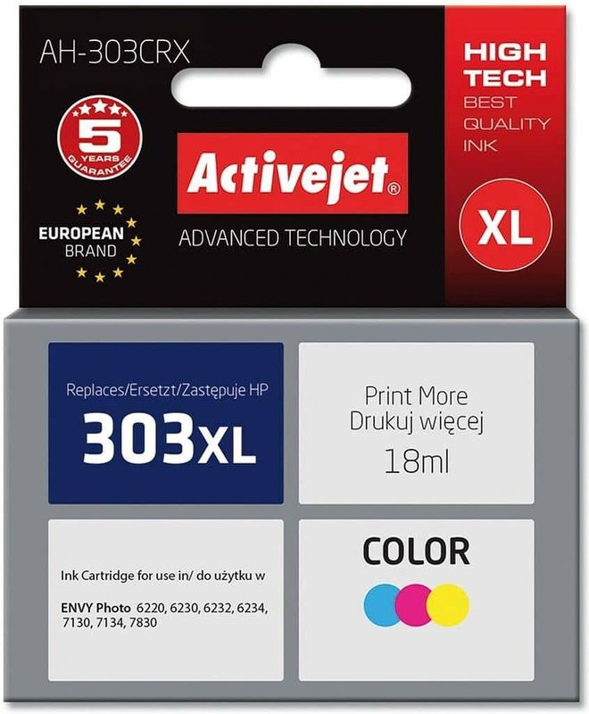 Activejet AH-303CRX inkt (vervanging HP 303XL T6N03AE; Premium; 18ml; kleur)