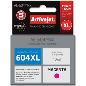 Activejet AE-604MNX printerinkt voor Epson (vervanging Epson 604XL C13T10H34010) opbrengst 350 pagina's, 12 ml, Supreme, Magenta