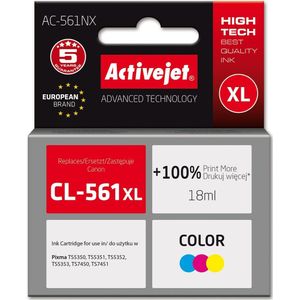 Activejet AC-561NX printerinkt voor Brother, vervanging Canon CL-561XL, Supreme, 18 ml, kleur