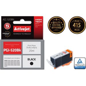 Activejet ACC-520BN inkt (vervanging voor Canon PGI-520BK, Supreme, 20 ml, zwart)