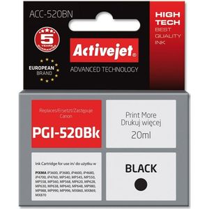 Activejet ACC-520BN inkt (vervanging voor Canon PGI-520BK, Supreme, 20 ml, zwart)