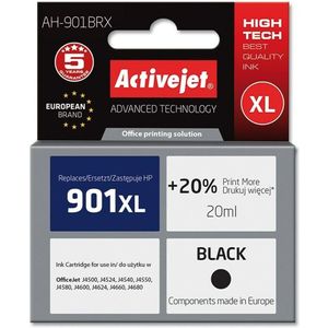 Activejet AH-901BRX inkt (ter vervanging van HP 901XL CC654AE; Premium; 20 ml; zwart)