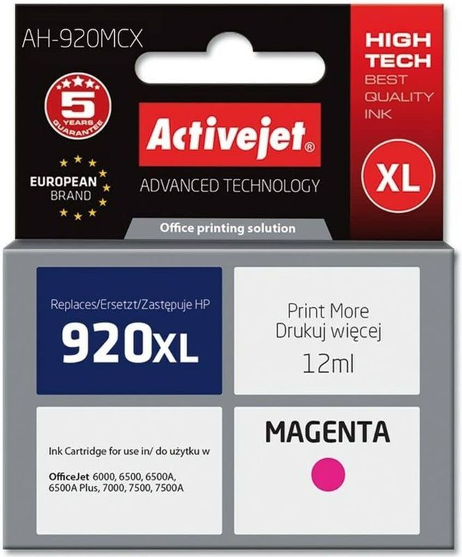 Activejet AH-920MCX inkt (vervanging HP 920XL CD973AE; Premium; 12 ml; rood)