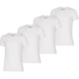 Apollo Bamboo T-shirts heren Basic Wit - 4 Witte Bamboe t-shirts met V-neck