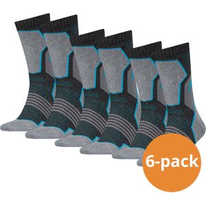 Head - Hiking Crew - Wandelsokken - Grijs/blauw - 6-pack
