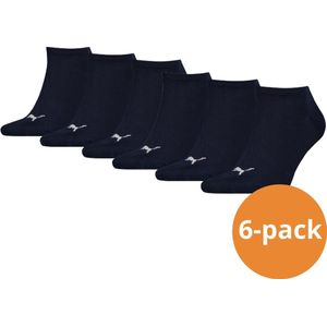 Puma - Sneakersokken - Navy - 6-pack - Katoen/Polyester/Polyamide/Elastaan