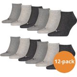 Puma - Sneakersokken Plain - Antraciet Melange - 12-pack