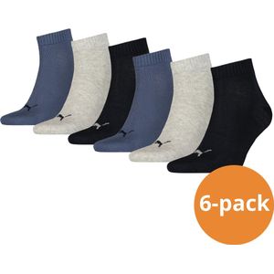 Puma - Quarter Sokken - 6-pack - Navy / Grijs / Nightshadow Blue - Katoen