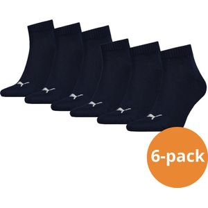 Puma - Quarter Sokken - Navy - 6-pack