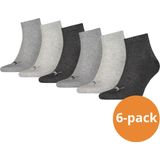 Puma - Quarter Sokken - Antraciet Melange - 6-pack