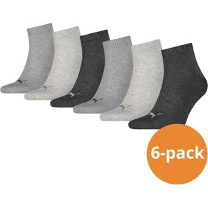 Puma - Quarter Sokken - Antraciet Melange - 6-pack
