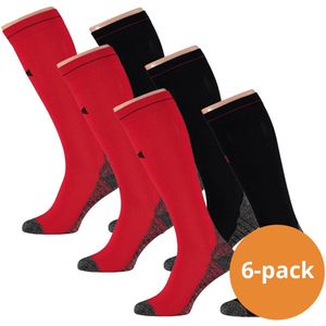 Xtreme Sockswear Compressie Sokken Hardlopen - 6 paar - Multi Red - Maat