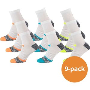 Xtreme Sockswear Hardloop Sokken - 9 paar - Multi White Running Socks - Maat 39/42
