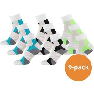 Xtreme - Fietssokken - Wit - Quarter 9-pack