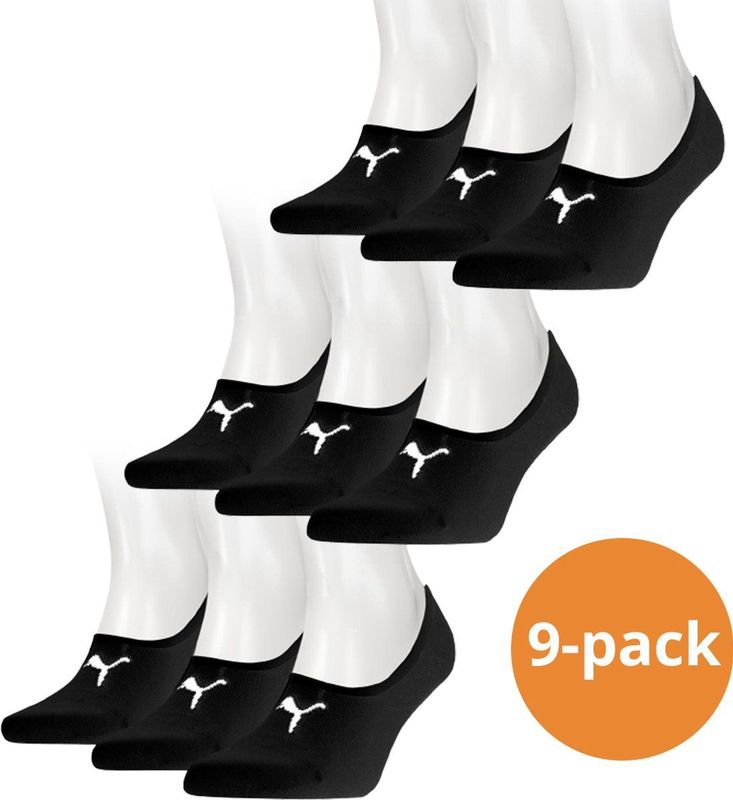 Puma - Footies - Zwart - 9-pack - Korte Sokken